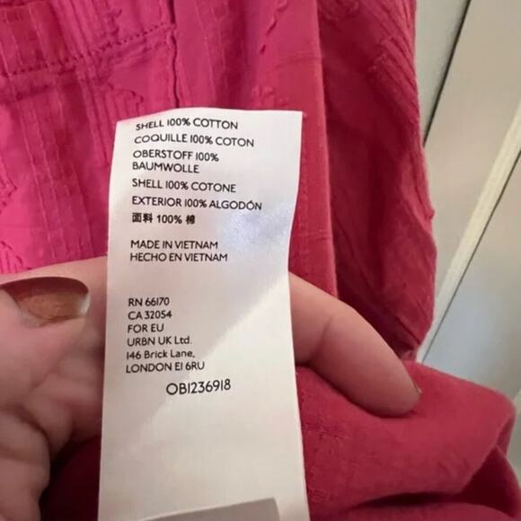 Anthropologie Pilcro The Theresa Dark Pink Lace-Up Button Down Top - Picture 8 of 8